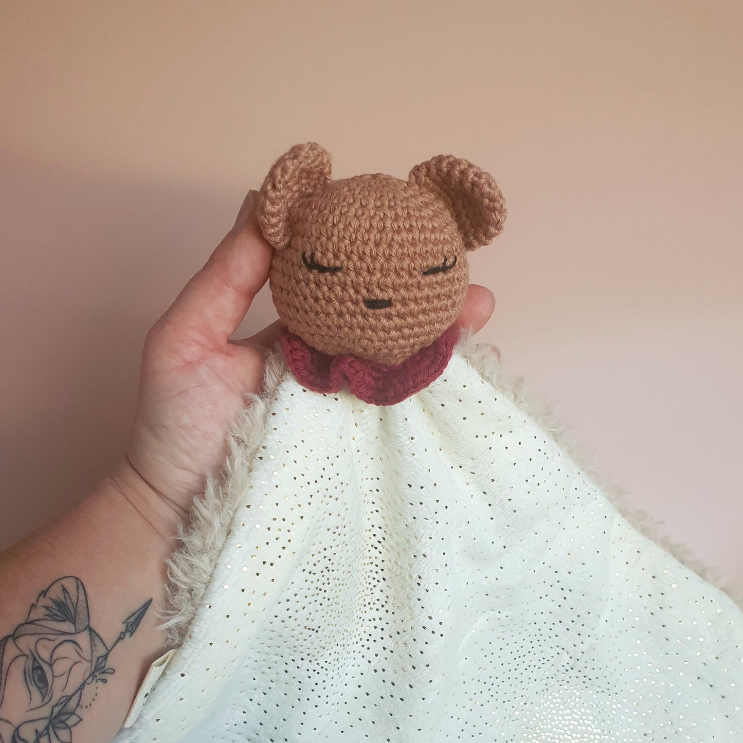 Doudou Toudoux ourson personnalisé – Fait main et conforme CE