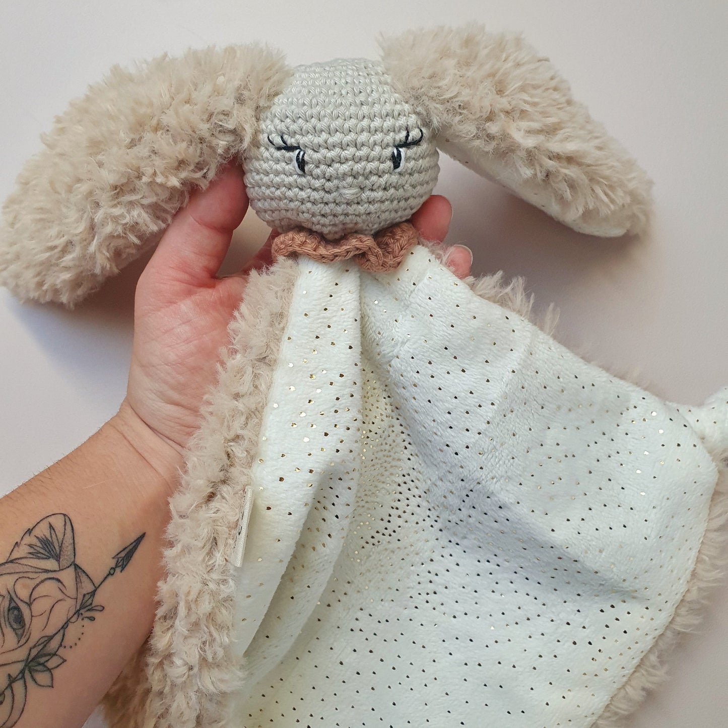 Doudou Toudoux personnalisé – Tête crochetée et oreilles douces