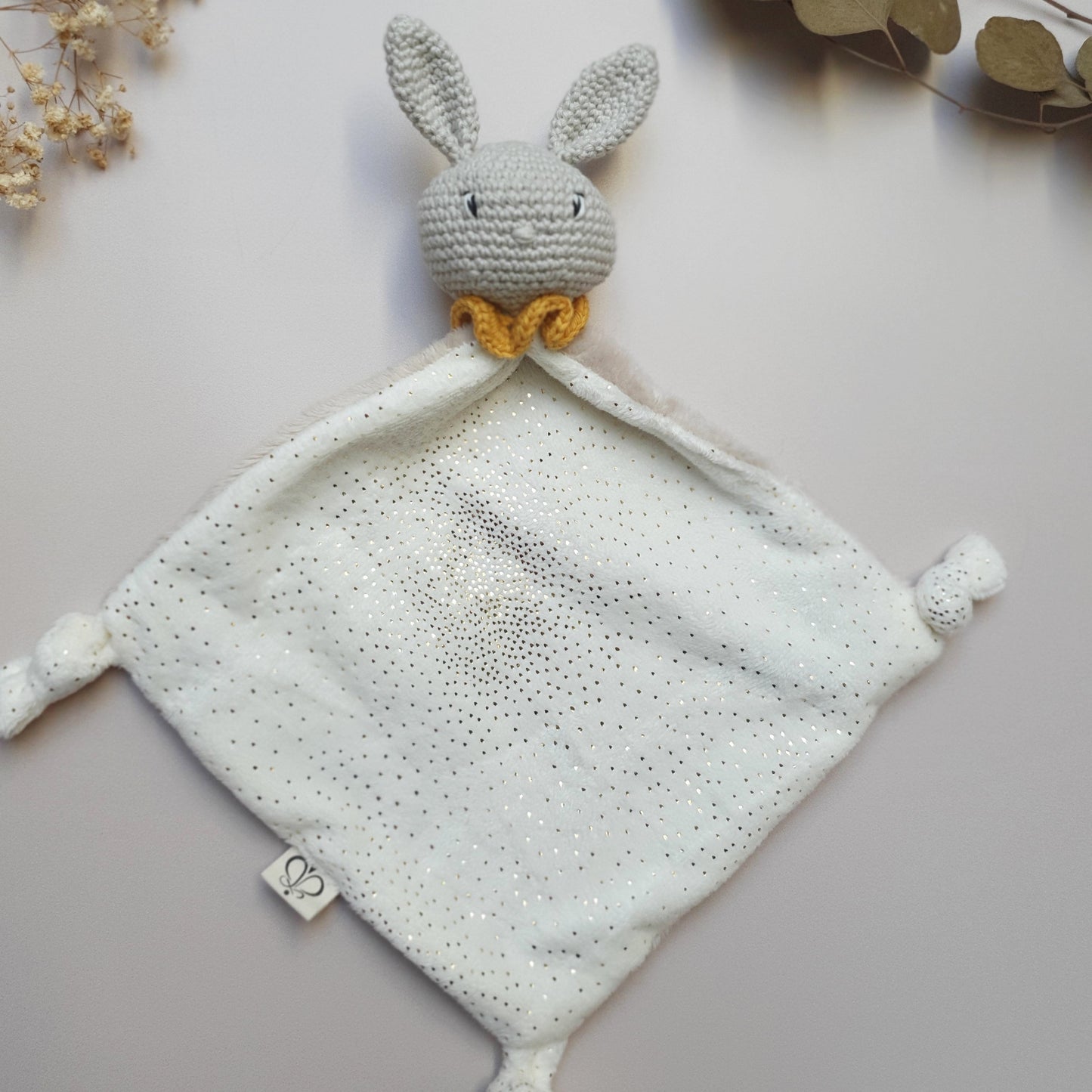 Doudou Toudoux personnalisé – Oreilles de lapin crochetées et fait main