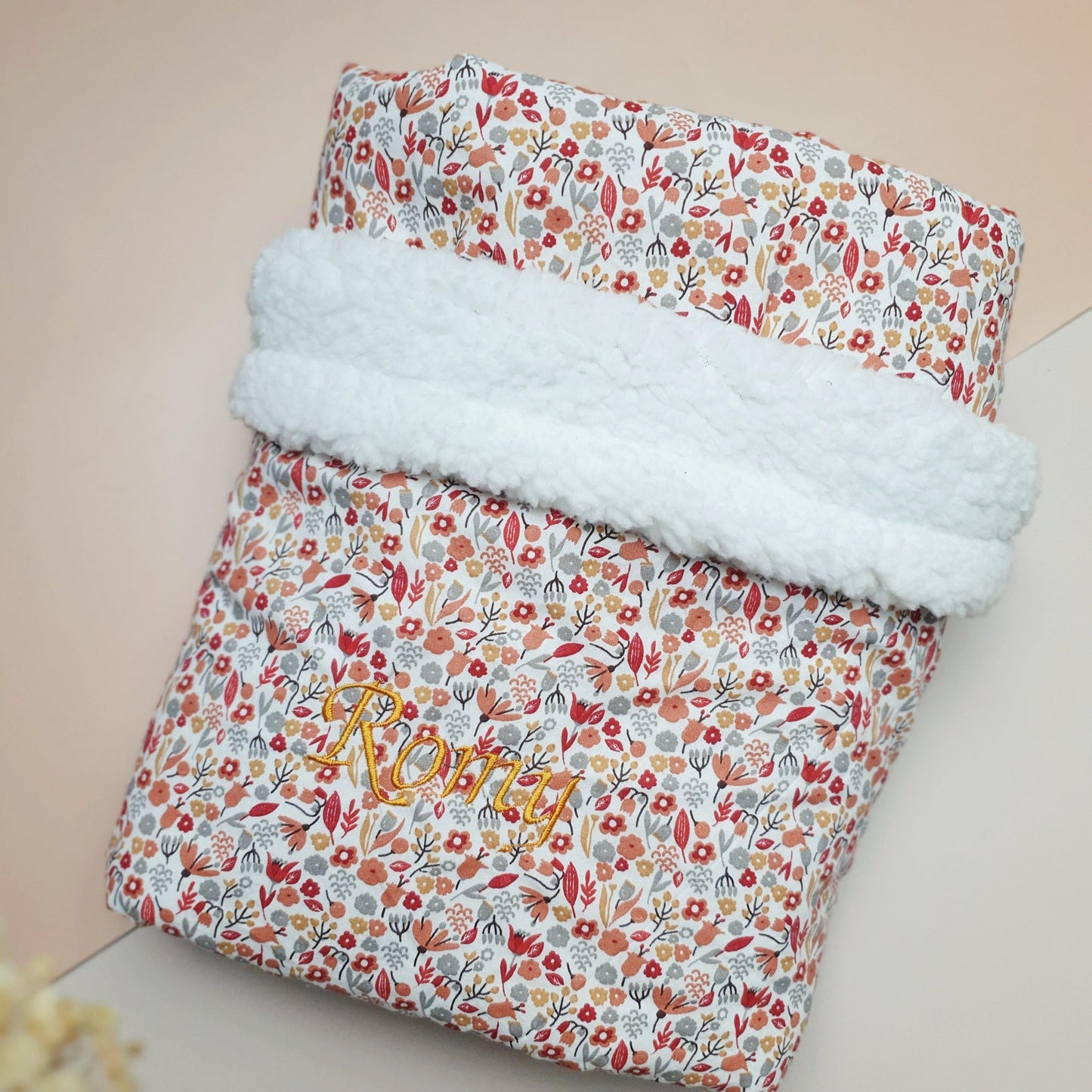Sur mesure – Couverture bébé personnalisée douce & élégante fait main