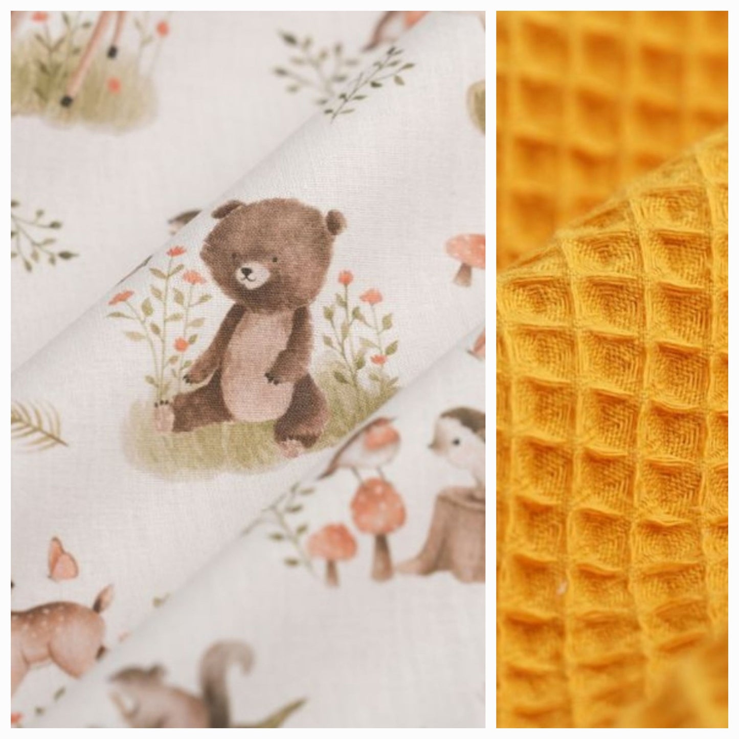 Sur mesure – Serviette de table enfant nid d’abeille élastique personnalisée