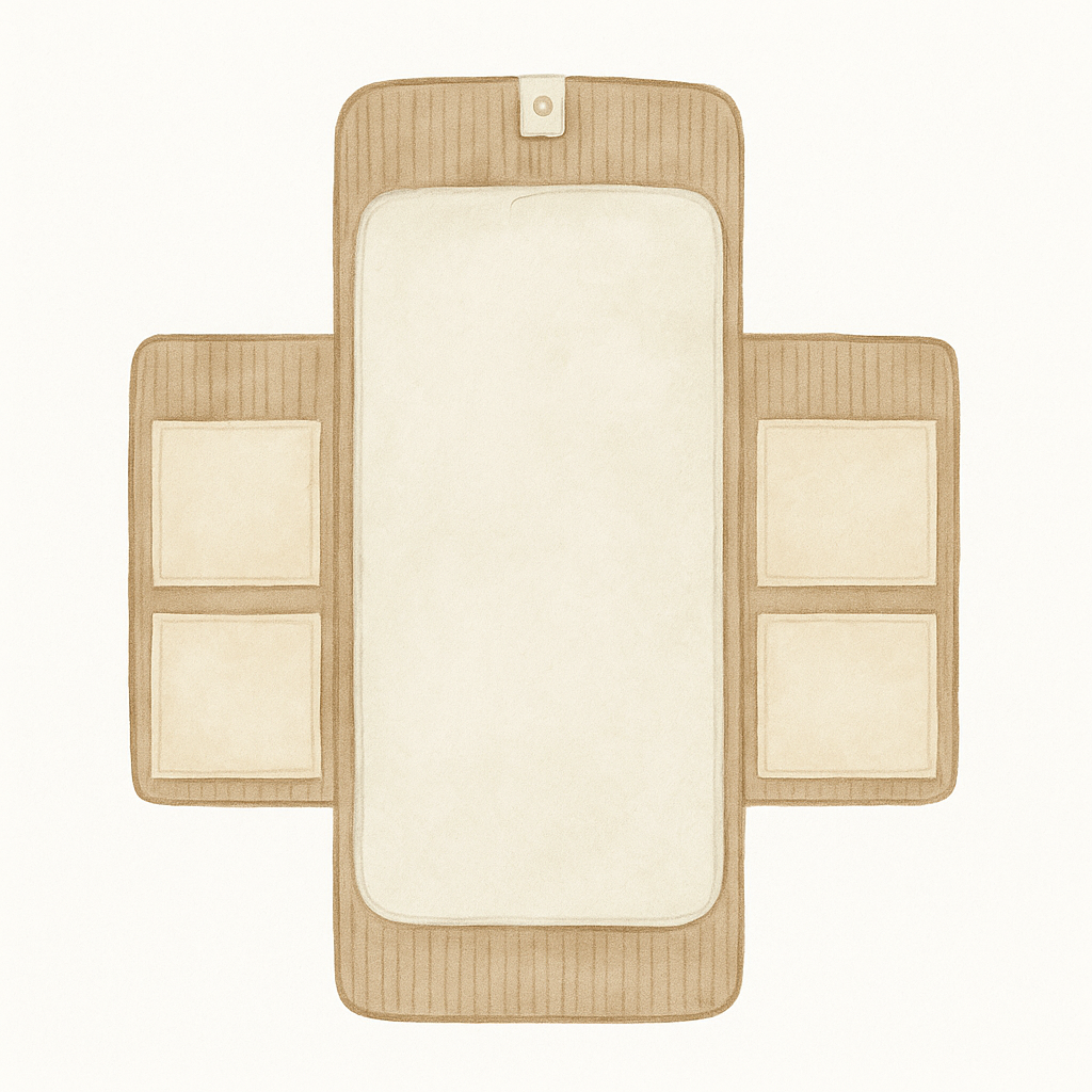 Sur mesure – Matelas à langer nomade bébé personnalisé pratique & élégant