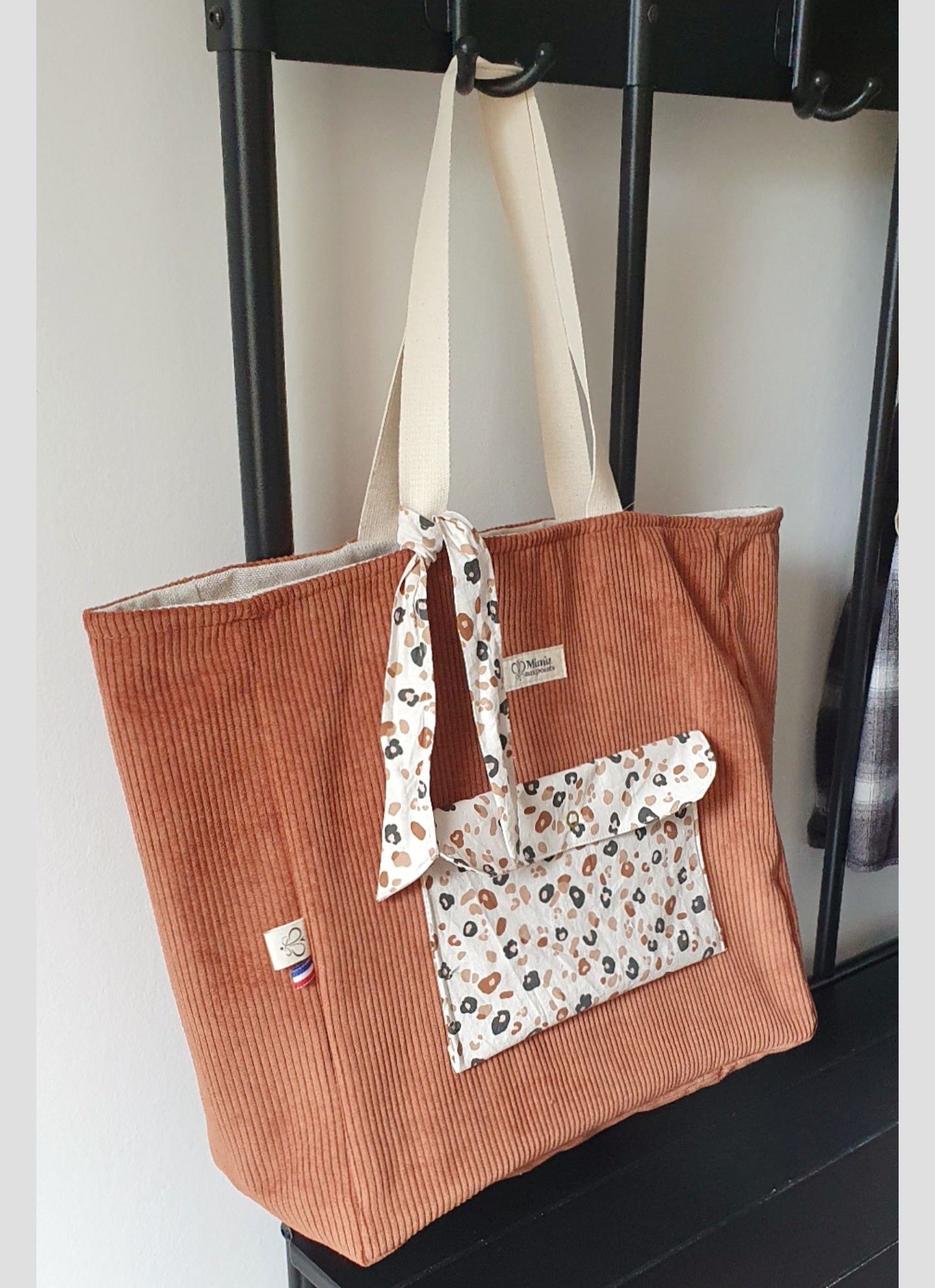 Sur mesure - Sac cabas femme artisanal sur mesure en velours et coton