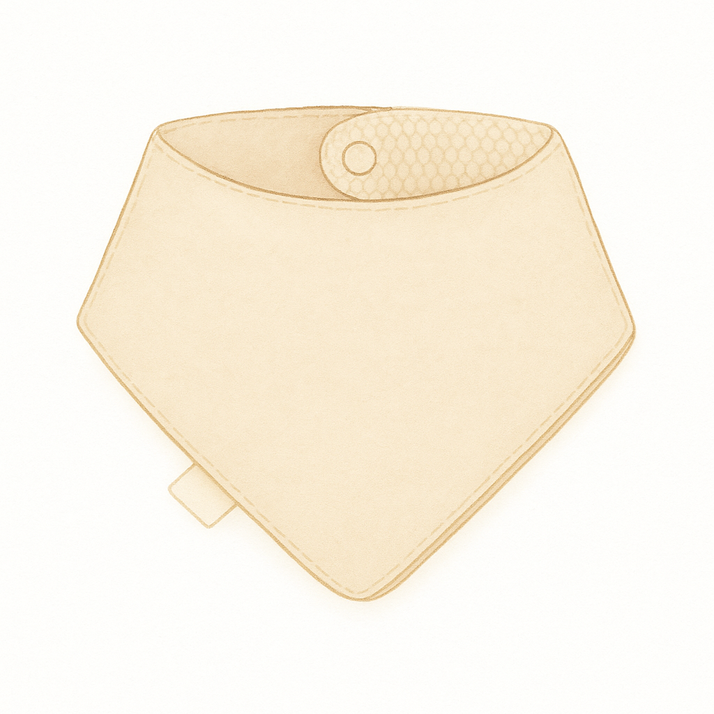 Sur mesure – Bavoir bandana bébé naissance en coton nid d’abeille personnalisable