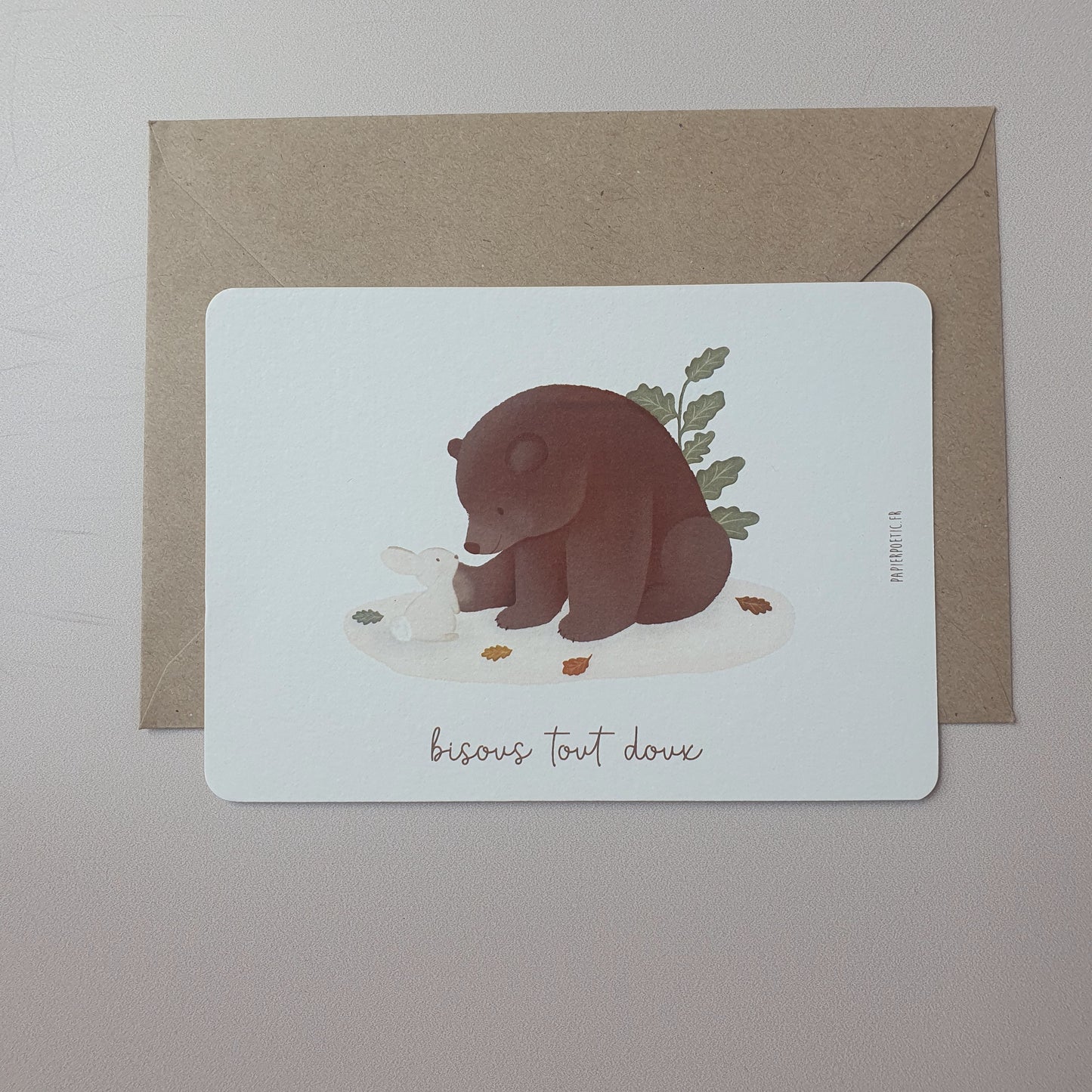 Carte "Bisous tout doux"