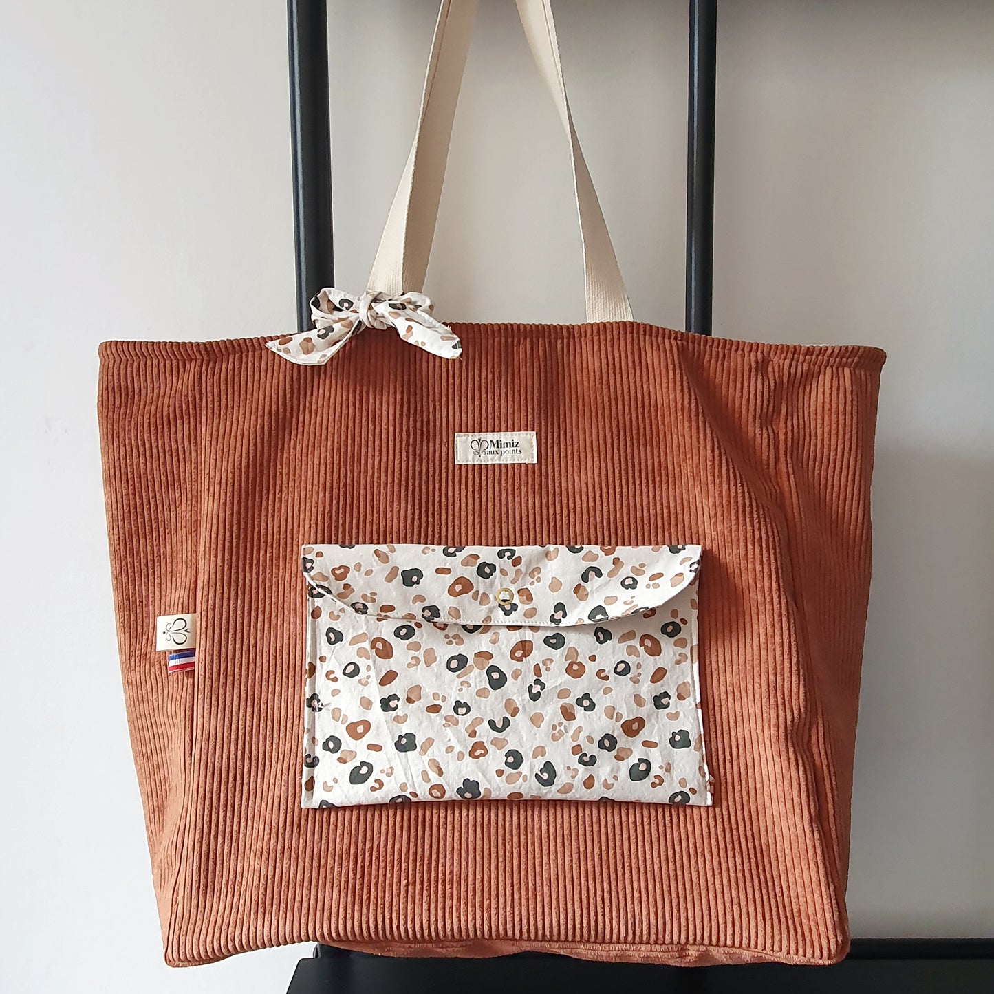 Sur mesure - Sac cabas femme artisanal sur mesure en velours et coton