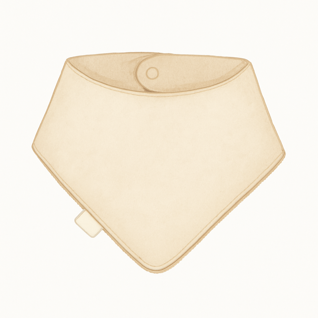 Sur mesure – Bavoir bandana bébé naissance (0–6 mois) en éponge bambou personnalisable