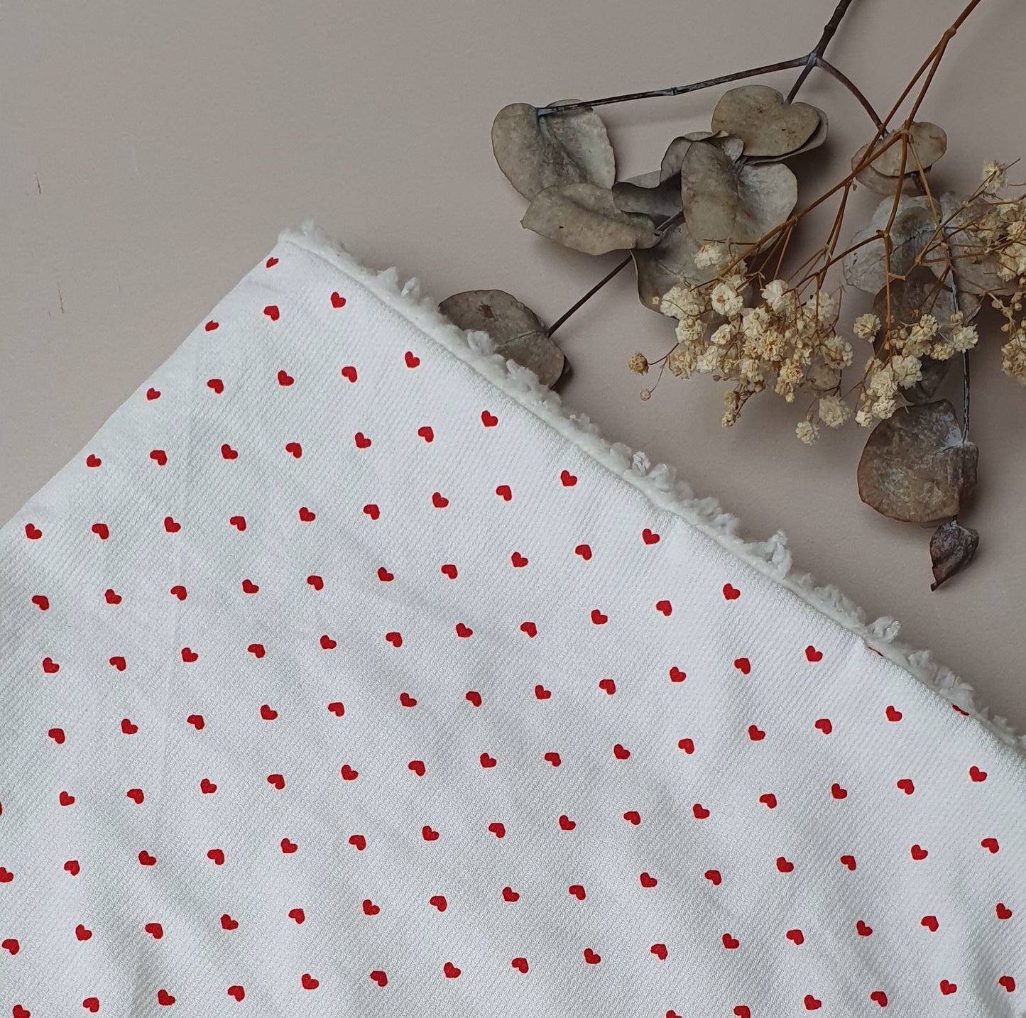 En stock – Snood enfant 27×18 cm motif cœur doublé fourrure sherpa