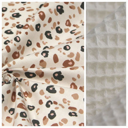 Bavoir bébé 1 an et plus - Bavoir col rond réversible en coton nid d’abeille personnalisé