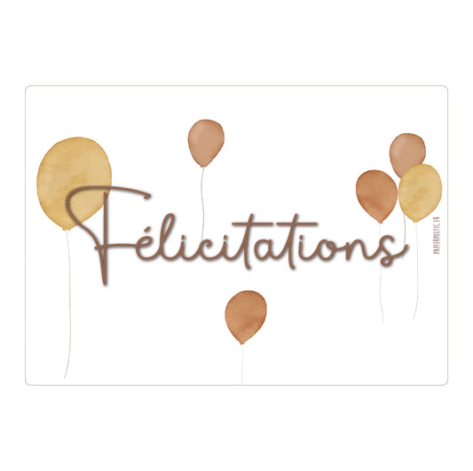 Carte “Félicitations”