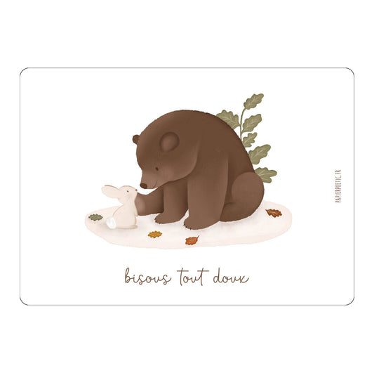 Carte "Bisous tout doux"