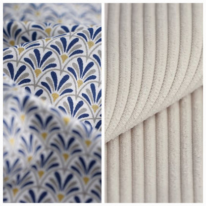 Corbeille réversible coton & velours – Rangement fait main