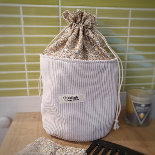 Corbeille souple à liens – Trousse de toilette pratique et élégante