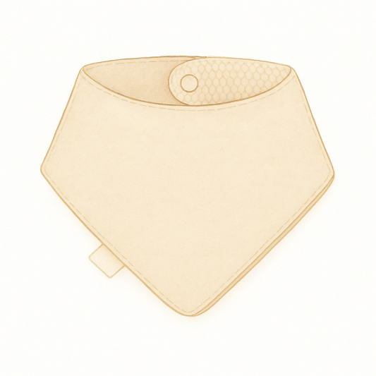 Sur mesure – Bavoir bandana bébé naissance en coton nid d’abeille personnalisable