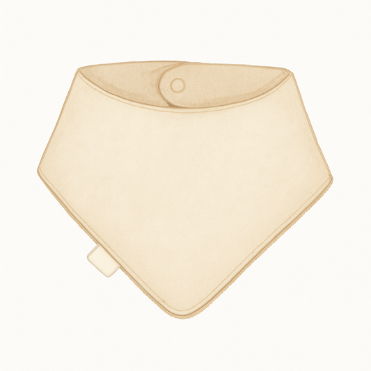 Sur mesure – Bavoir bandana bébé naissance (0–6 mois) en éponge bambou personnalisable