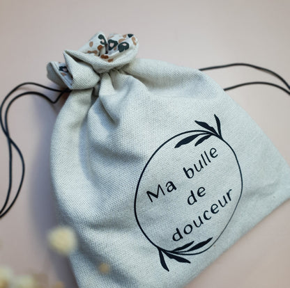 Pochon "Ma Bulle de Douceur" personnalisé – Grand format en coton