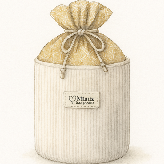 Corbeille souple à liens – Trousse de toilette pratique et élégante