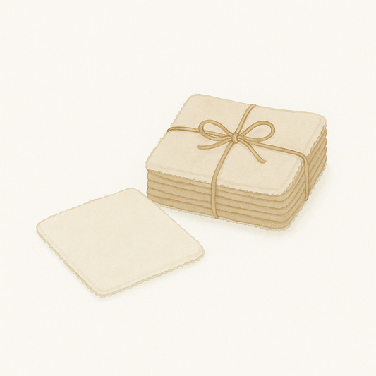Lingettes lavables en coton & éponge bambou – Douces, réutilisables et artisanales
