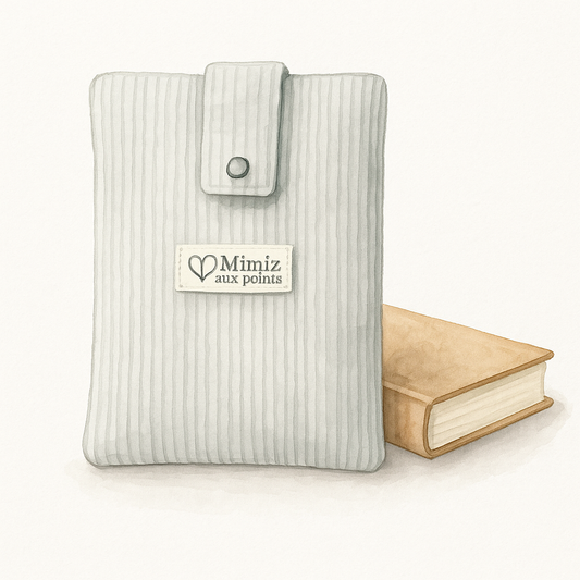 Pochette livre format poche personnalisée – Housse en velours faite main