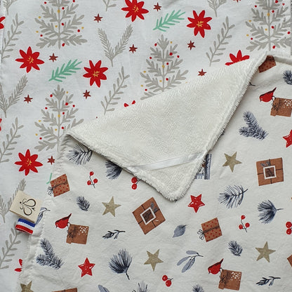Edition limité: Serviette à mains 30x50 cm – Eponge bambou & tissu Noël | Fait main