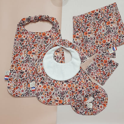 Lot Fleurs Peps bébé & adulte – Bavoirs, serviettes, lingettes & chouchou